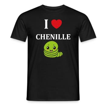Chenilles insecte Amour petite chenille - T-shirt homme - noir - Devant - AI Model Male 178 light (178cm)