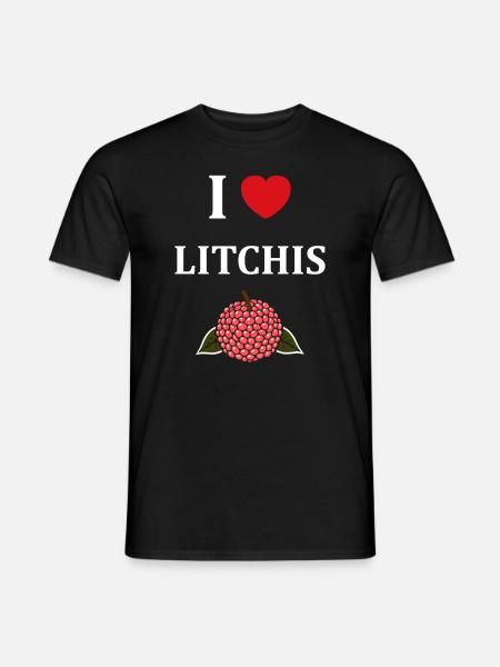 Fruit Humour petit litchi - T-shirt homme - noir
