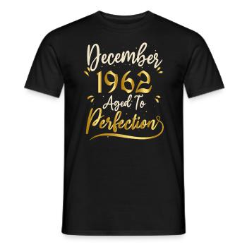 Dezember 1962 Dezember Jahrestag Dezember 1962 - Männer T-Shirt - Schwarz - Vorne - AI Model Male 178 light (178cm)