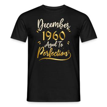 Dezember 1960 Dezember Jahrestag Dezember 1960 - Männer T-Shirt - Schwarz - Vorne - AI Model Male 178 light (178cm)