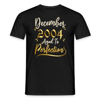 Décembre 2004 Décembre anniversaire December 2004 - T-shirt homme - noir - Devant - AI Model Male 178 light (178cm)