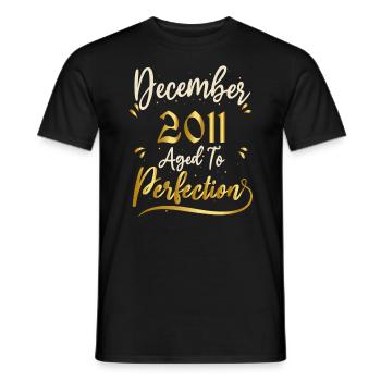 Décembre 2011 Décembre anniversaire December 2011 - T-shirt homme - noir - Devant - AI Model Male 178 light (178cm)