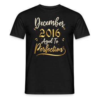Dezember 2016 Dezember Jubiläum Dezember 2016 - Männer T-Shirt - Schwarz - Vorne - AI Model Male 178 light (178cm)