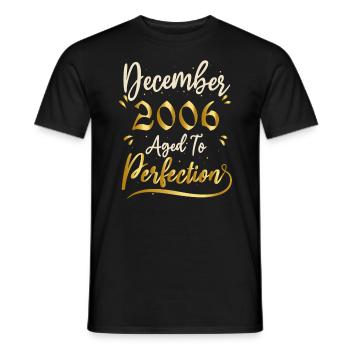 December 2006 December Anniversary December 2006 - Men's T-Shirt - black - Front - AI Model Male 178 light (178cm)