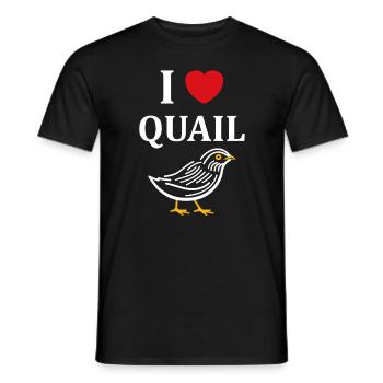 Humour Cailles oiseaux Petite caille - T-shirt homme - noir - Devant - AI Model Male 178 light (178cm)