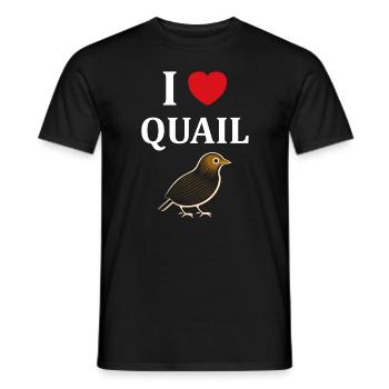 Humour Cailles oiseaux Petite caille - T-shirt homme - noir - Devant - AI Model Male 178 light (178cm)