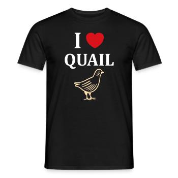 Humour Cailles oiseaux Petite caille - T-shirt homme - noir - Devant - AI Model Male 178 light (178cm)