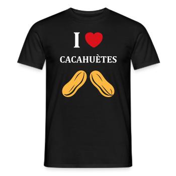 Cacahuètes Humour petite cacahuète - T-shirt homme - noir - Devant - AI Model Male 178 light (178cm)