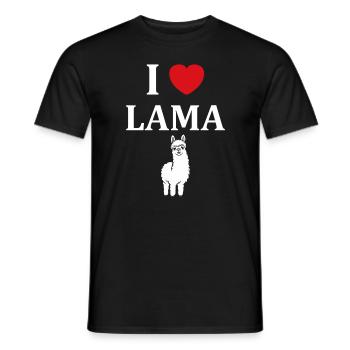 Humour mignon petit lama - T-shirt homme - noir - Devant - AI Model Male 178 light (178cm)