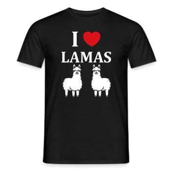 Humour mignon petit lama - T-shirt homme - noir - Devant - AI Model Male 178 light (178cm)