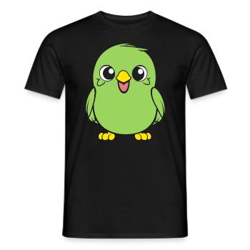Mignonne petite perruche - T-shirt homme - noir - Devant - AI Model Male 178 light (178cm)