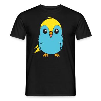 Mignonne petite perruche - T-shirt homme - noir - Devant - AI Model Male 178 light (178cm)