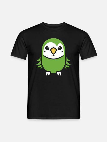 Cute little parakeet - Men's T-Shirt - black