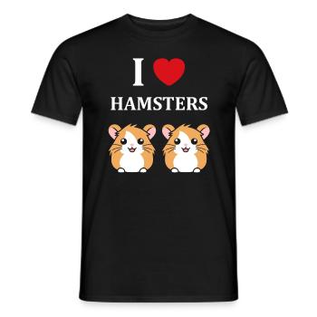 Mignon Humour petit hamster - T-shirt homme - noir - Devant - AI Model Male 178 light (178cm)