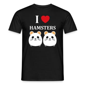 Mignon Humour petit hamster - T-shirt homme - noir - Devant - AI Model Male 178 light (178cm)