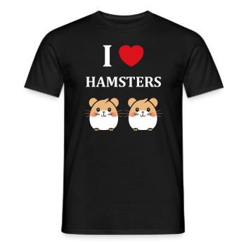 Mignon Humour petit hamster - T-shirt homme - noir - Devant - AI Model Male 178 light (178cm)