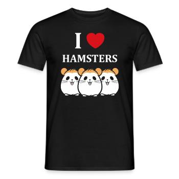 Mignon Humour petit hamster - T-shirt homme - noir - Devant - AI Model Male 178 light (178cm)