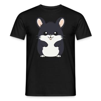 Petit chinchilla mignon - T-shirt homme - noir - Devant - AI Model Male 178 light (178cm)