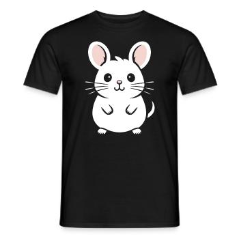 Petit chinchilla mignon - T-shirt homme - noir - Devant - AI Model Male 178 light (178cm)