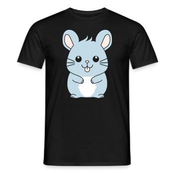 Petit chinchilla mignon - T-shirt homme - noir - Devant - AI Model Male 178 light (178cm)