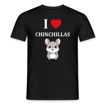 Petit chinchilla mignon - T-shirt homme - noir - Devant - AI Model Male 178 light (178cm)