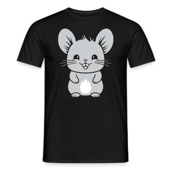 Petit chinchilla mignon - T-shirt homme - noir - Devant - AI Model Male 178 light (178cm)