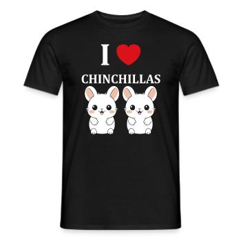 Petit chinchilla mignon - T-shirt homme - noir - Devant - AI Model Male 178 light (178cm)
