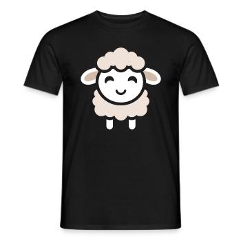 Baby Sheep Little Ewe - Men's T-Shirt - black - Front - AI Model Male 178 light (178cm)
