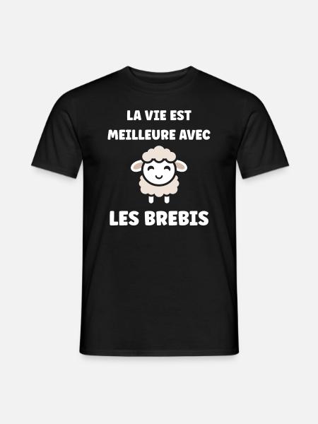Bébé mouton petit brebis - T-shirt homme - noir