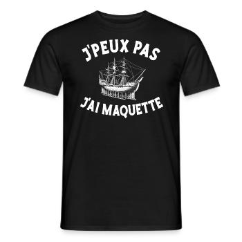 Maquettiste Je Peux Pas J'Ai Maquette - T-shirt homme - noir - Devant - AI Model Male 178 light (178cm)