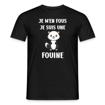 Humour petite fouine - T-shirt homme - noir - Devant - AI Model Male 178 light (178cm)