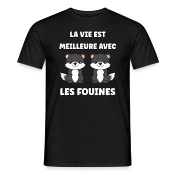 Humour petite fouine - T-shirt homme - noir - Devant - AI Model Male 178 light (178cm)