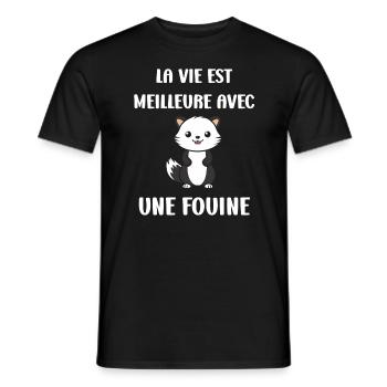 Humour petite fouine - T-shirt homme - noir - Devant - AI Model Male 178 light (178cm)