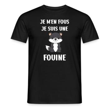 Humour petite fouine - T-shirt homme - noir - Devant - AI Model Male 178 light (178cm)