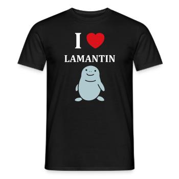 Drôle bébé minimaliste simple petit lamantin - T-shirt homme - noir - Devant - AI Model Male 178 light (178cm)