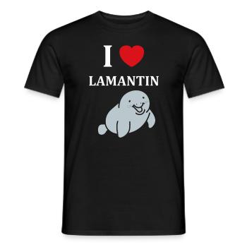 Drôle bébé minimaliste simple petit lamantin - T-shirt homme - noir - Devant - AI Model Male 178 light (178cm)