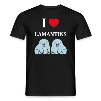 Drôle bébé minimaliste simple petit lamantin - T-shirt homme - noir - Devant - AI Model Male 178 light (178cm)