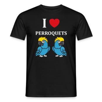 Humour petit perroquet - T-shirt homme - noir - Devant - AI Model Male 178 light (178cm)