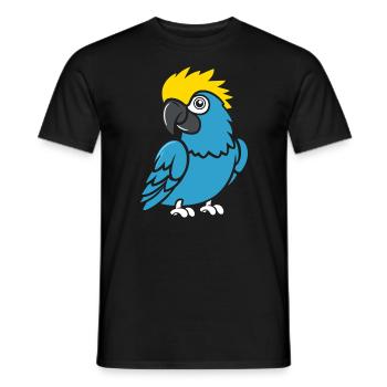 Humor little parrot - Men's T-Shirt - black - Front - AI Model Male 178 light (178cm)