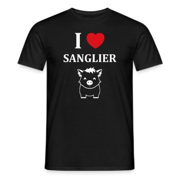 Humour petit sanglier - T-shirt homme - noir - Devant - AI Model Male 178 light (178cm)