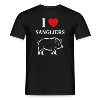 Humour petit sanglier - T-shirt homme - noir - Devant - AI Model Male 178 light (178cm)