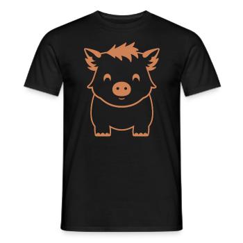 Humour petit sanglier - T-shirt homme - noir - Devant - AI Model Male 178 light (178cm)