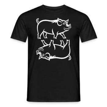 Humour petit sanglier - T-shirt homme - noir - Devant - AI Model Male 178 light (178cm)