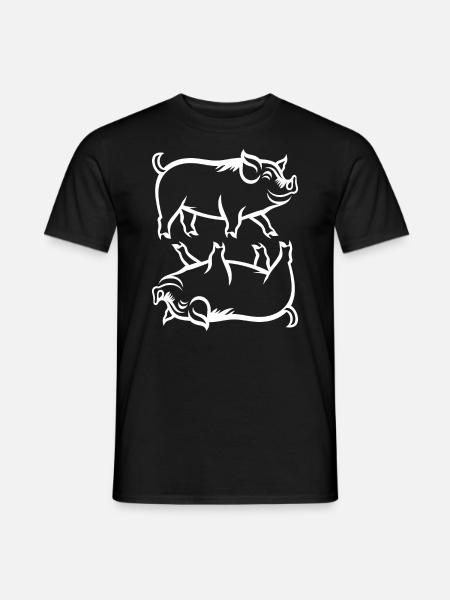 Humor Little Boar - Men's T-Shirt - black