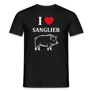 Humour petit sanglier - T-shirt homme - noir - Devant - AI Model Male 178 light (178cm)