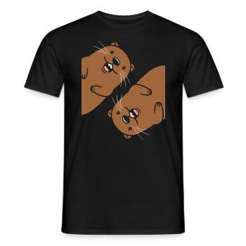 Humour petit castor - T-shirt homme - noir - Devant - AI Model Male 178 light (178cm)