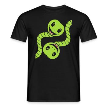 Little Snake Humor - Men's T-Shirt - black - Front - AI Model Male 178 light (178cm)
