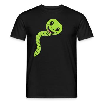 Little Snake Humor - Men's T-Shirt - black - Front - AI Model Male 178 light (178cm)