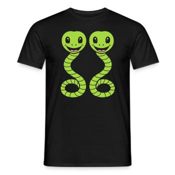 Little Snake Humor - Men's T-Shirt - black - Front - AI Model Male 178 light (178cm)