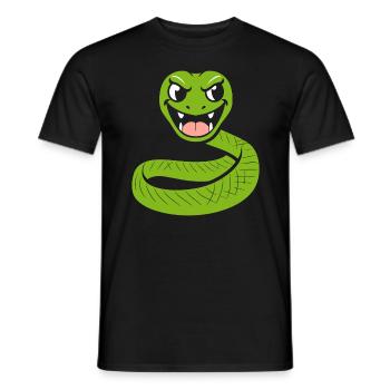 Humour petit serpent - T-shirt homme - noir - Devant - AI Model Male 178 light (178cm)